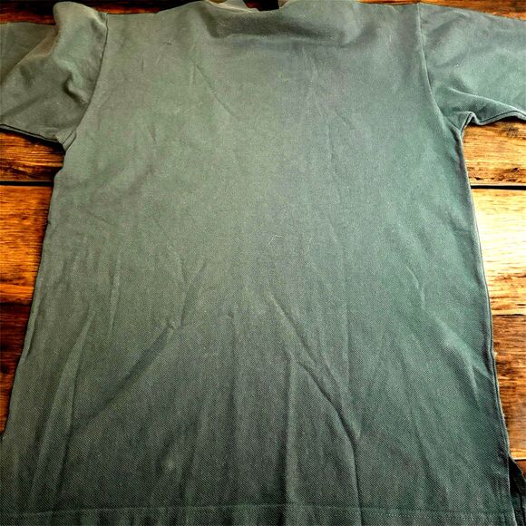 VTG Boundary Line Shirt USA Made Embroidered Terrier Dog Mock Neck Men’s SZ M - Picture 2 of 11